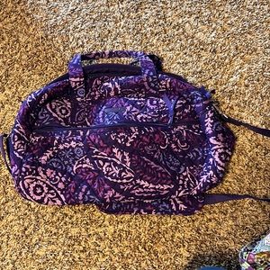 Vera Bradley purple small duffle bag
